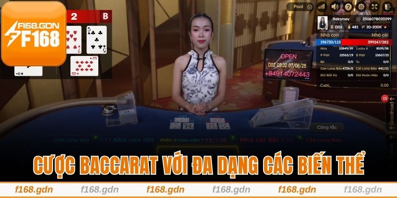 Cược Baccarat với đa dạng các biến thể