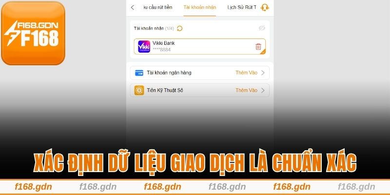 Xác định dữ liệu giao dịch là chuẩn xác